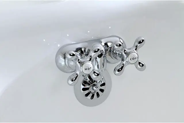 Alt view image 7 of 8 - Kingston Brass CC48T1 Vintage 3-3/8" Wall Mount Clawfoot Tub Filler