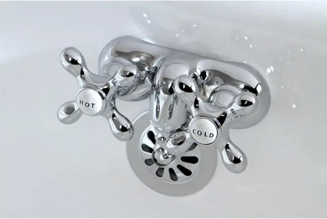 Alt view image 8 of 8 - Kingston Brass CC48T1 Vintage 3-3/8" Wall Mount Clawfoot Tub Filler