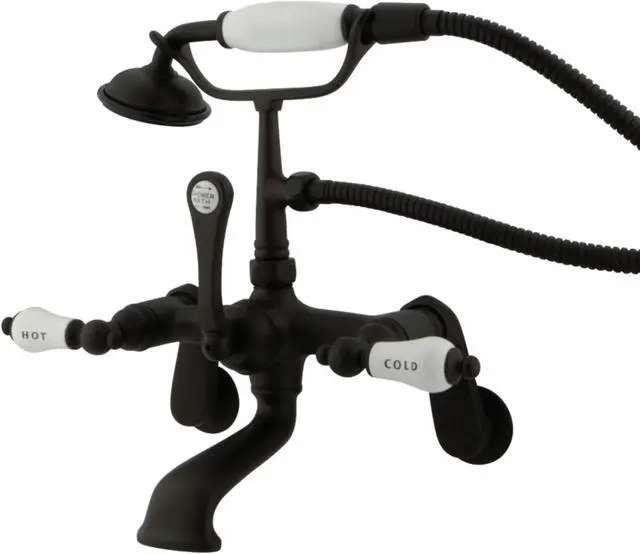 Alt view image 4 of 4 - Kingston Brass Cc53T5 Clawfoot Tub Filler With Hand Shower - Oil Rubbed Bronze Finish