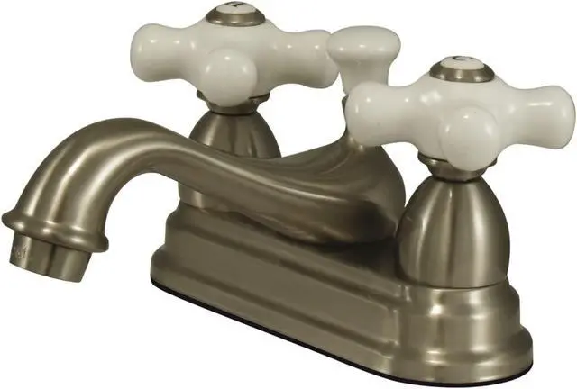 Alt view image 9 of 9 - Kingston Brass KS3608PX Two Handle 4 in. Centerset Lavatory Faucet with Brass Pop-up