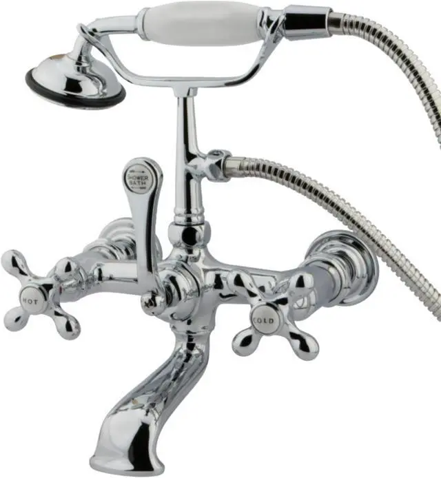 Alt view image 3 of 3 - Kingston Brass Cc558T1 Clawfoot Tub Filler With Hand Shower - Polished Chrome Finish