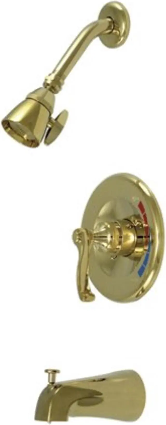 Alt view image 4 of 4 - Kingston Brass KB863.FLT Royale Pressure Balanced Valve Trim with Metal Lever Ha