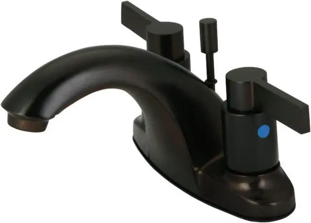 Alt view image 5 of 5 - Kingston Brass KB8645NDL Two Handle 4 in. Centerset Lavatory Faucet with Brass Pop-up