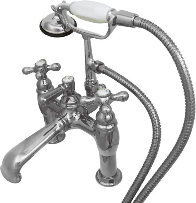 Alt view image 4 of 4 - Kingston Brass CC610T1 Deck Mount Clawfoot Tub Filler with Hand Shower