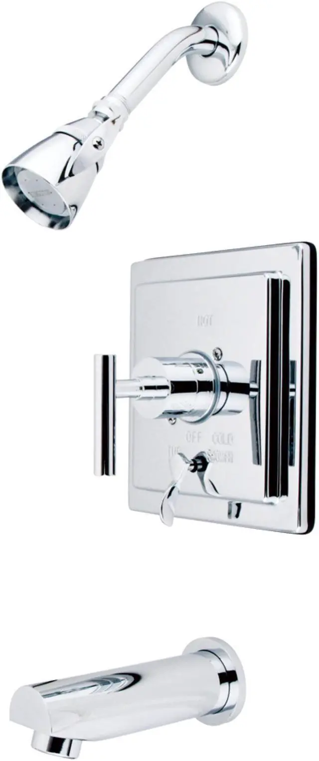 Alt view image 3 of 3 - Kingston Brass KB86510CML Single Handle Tub & Shower Faucet