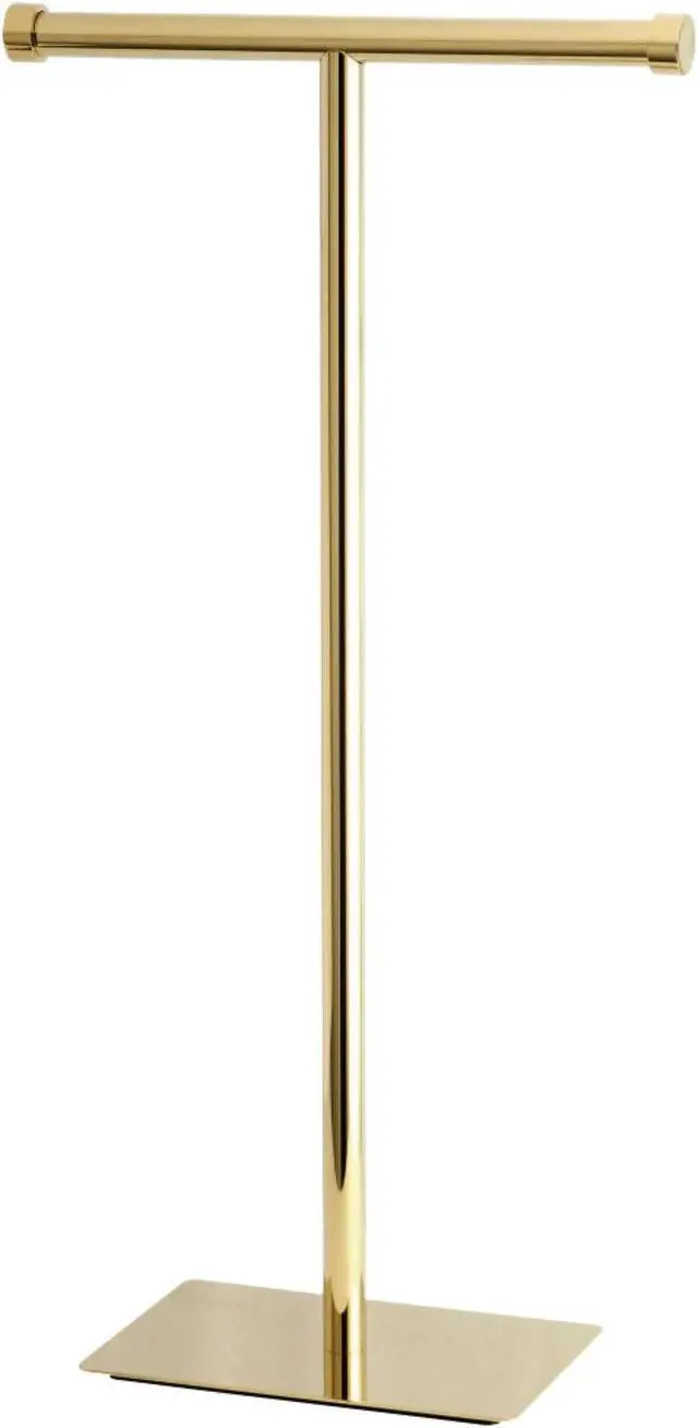 Alt view image 8 of 8 - Kingston Brass CC8102 Claremont Freestanding Toilet Paper Stand, Polished Brass