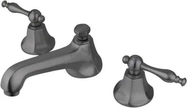 Alt view image 4 of 4 - Kingston Brass KS4468NL Naples Two Handle 8" to 16" Widespread Lavatory Faucet w