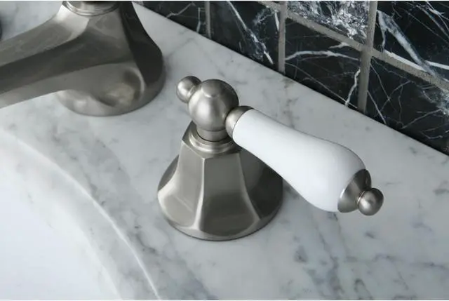 Alt view image 11 of 14 - Kingston Brass KS4468PL 8 Inch -18 Inch Widespread Lavatory Faucet - Satin Nickel