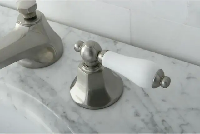 Alt view image 12 of 14 - Kingston Brass KS4468PL 8 Inch -18 Inch Widespread Lavatory Faucet - Satin Nickel