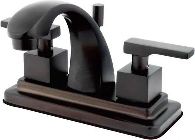 Alt view image 7 of 7 - Two Handle 4" Centerset Lavatory Faucet with Brass Pop-up in Oil Rubbed Bronze by Kingston Brass