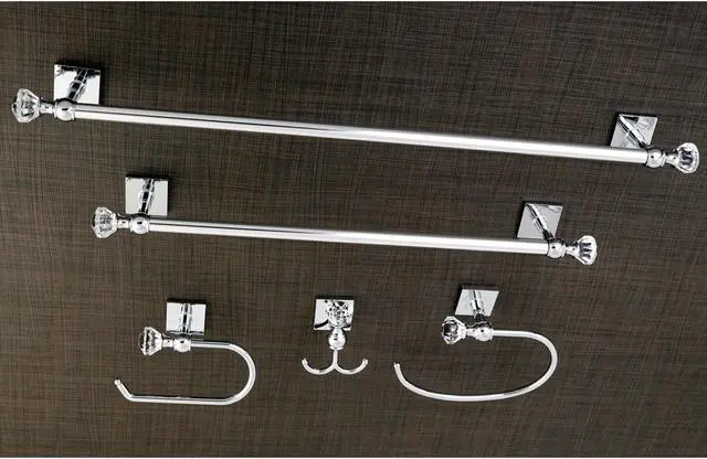 Alt view image 5 of 5 - Kingston Brass BAHK70512478C 5 Piece Celebrity Bathroom Hardware Set, Chrome