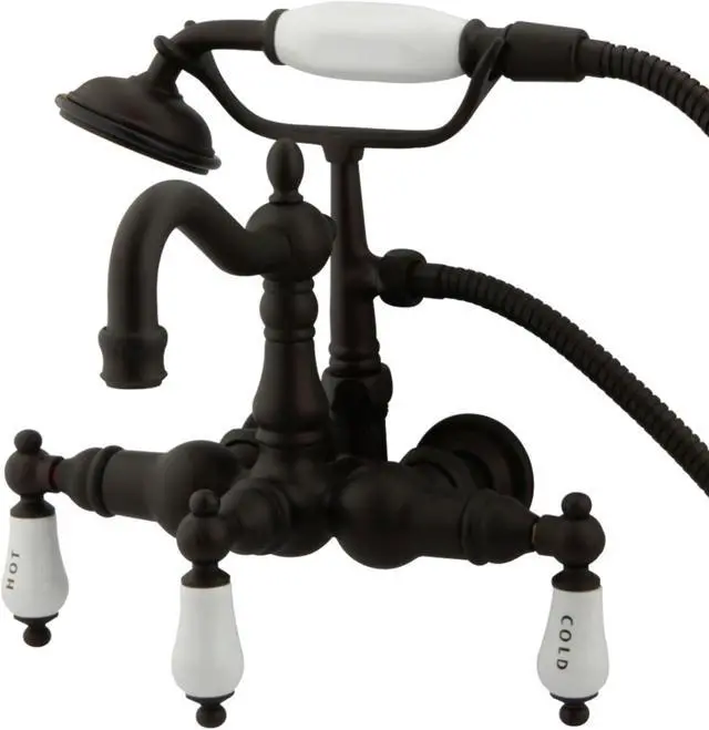 Alt view image 4 of 4 - Kingston Brass Cc1009T5 Clawfoot Tub Filler With Hand Shower - Oil Rubbed Bronze Finish