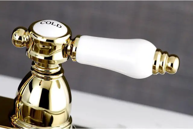 Alt view image 5 of 6 - Kingston Brass KB1492BPL 4 in. Centerset Bar Faucet, Polished Brass