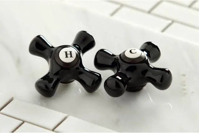 Alt view image 8 of 8 - Kingston Brass KS7005PKX 4 in. Long Spout Centerset Lavatory Faucet with Brass Pop-Up Cross Handle, Oil Rubbed Bronze