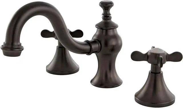 Alt view image 6 of 10 - Kingston Brass KC7165BEX Widespread Lavatory Faucet with Cross Handle & Brass Pop-Up, Oil Rubbed Bronze