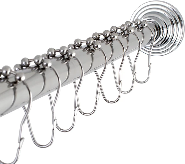 Main image of Kingston Brass SCC2711 Adjustable Shower Rod and Shower Ring Set, Polished Chrome