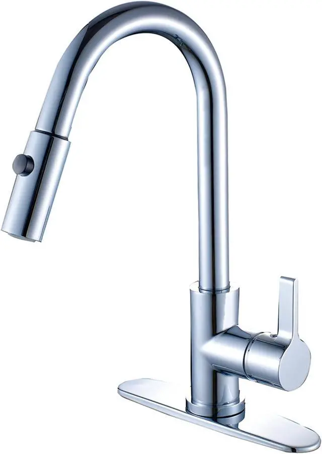 Alt view image 8 of 12 - Gourmetier LS8781CTL Continental Kitchen Faucet with Pull-Down Sprayer, Polished Chrome