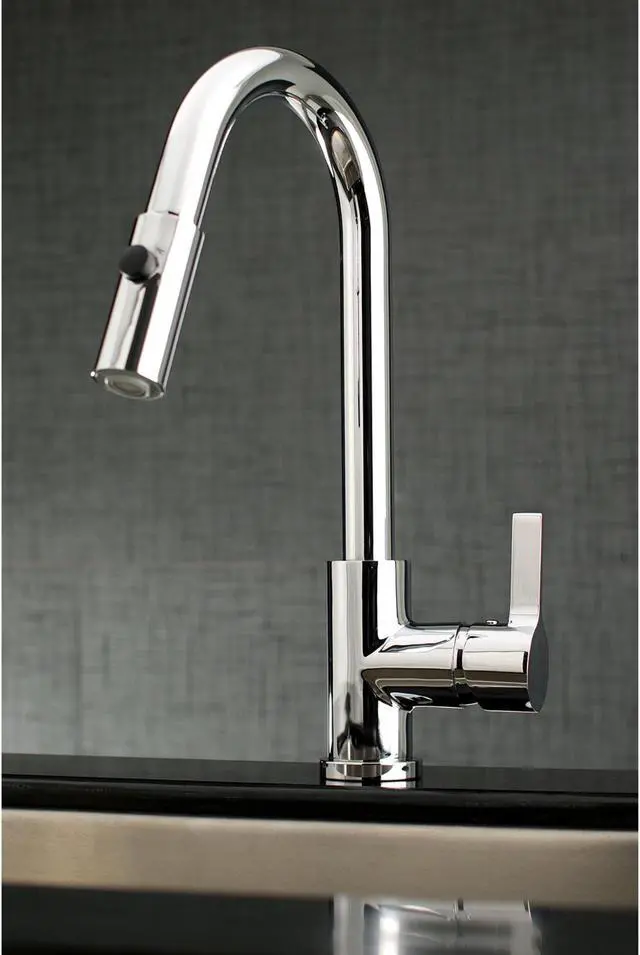 Alt view image 9 of 12 - Gourmetier LS8781CTL Continental Kitchen Faucet with Pull-Down Sprayer, Polished Chrome