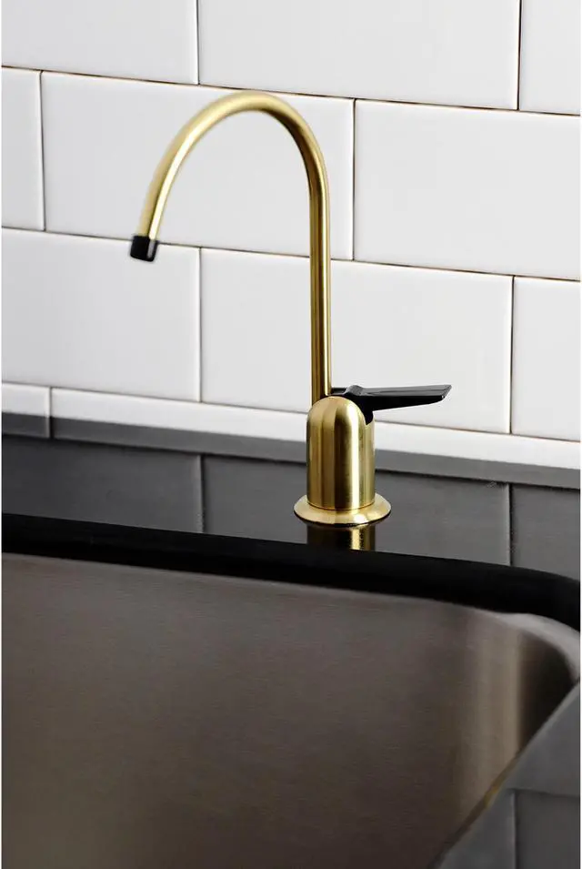 Alt view image 12 of 12 - Kingston Brass K6197 Americana Single-Handle Water Filtration Faucet, Brushed Brass