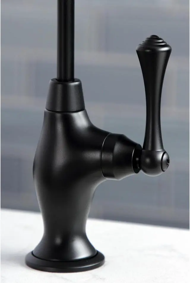 Alt view image 11 of 12 - Kingston Brass KS3190BL Vintage Single Handle Water Filtration Faucet, Matte Black