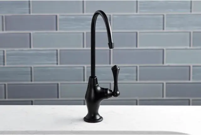 Alt view image 12 of 12 - Kingston Brass KS3190BL Vintage Single Handle Water Filtration Faucet, Matte Black