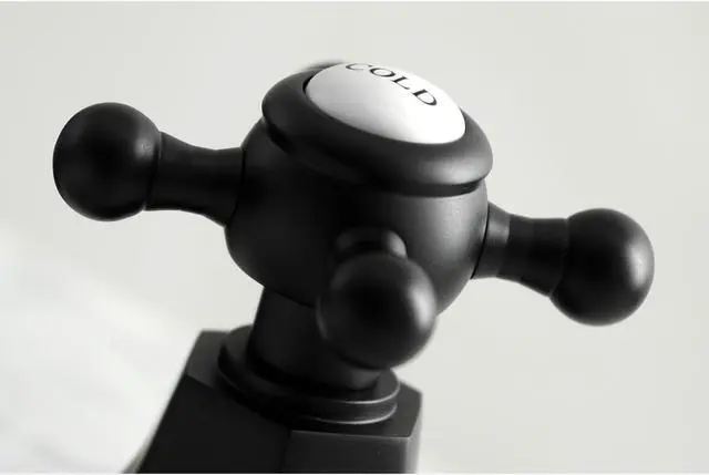 Alt view image 8 of 11 - Kingston Brass KS4460BX Metropolitan 8 in. Widespread Lavatory Faucet, Matte Black - 15.87 x 12.05 x 3.76 in.