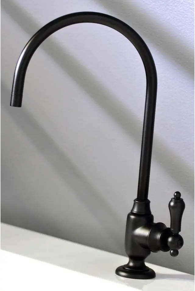 Alt view image 10 of 11 - Kingston Brass KS5190BAL Traditional Heirloom Single-Handle Water Filtration Faucet - Matte Black