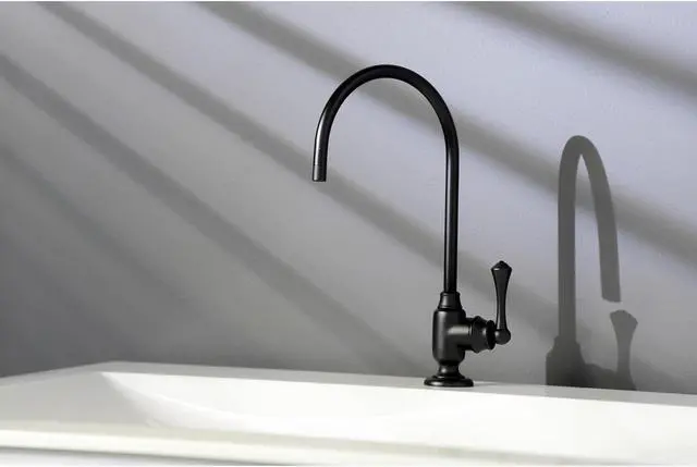 Alt view image 9 of 11 - Kingston Brass KS5190BL Traditional Vintage Single-Handle Water Filtration Faucet - Matte Black