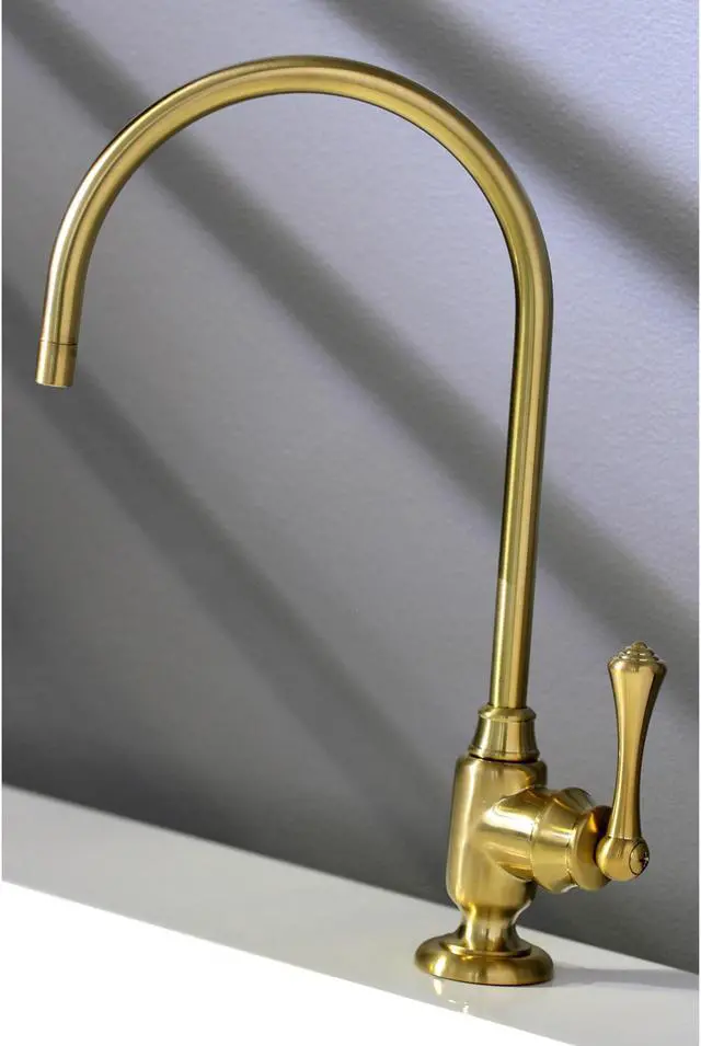 Alt view image 10 of 11 - Kingston Brass KS5197BL Traditional Vintage Single-Handle Water Filtration Faucet - Satin Brass