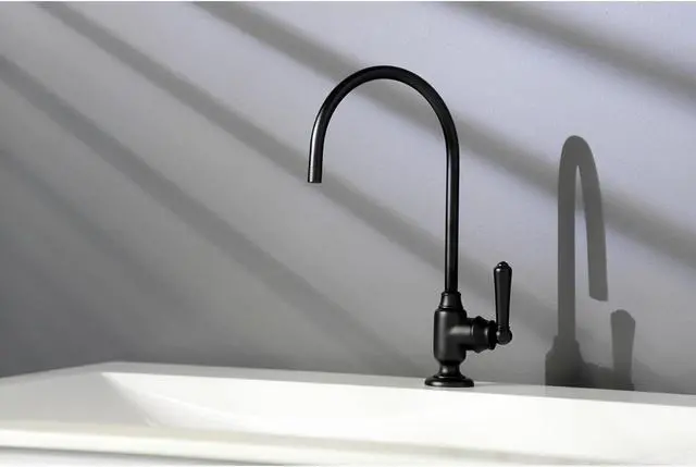 Alt view image 8 of 11 - Kingston Brass KS5190NML Traditional Magellan Single-Handle Water Filtration Faucet - Matte Black
