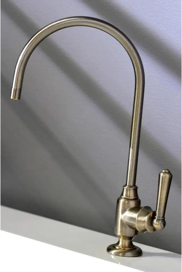 Alt view image 10 of 11 - Kingston Brass KS5193NML Traditional Magellan Single-Handle Water Filtration Faucet - Vintage Brass