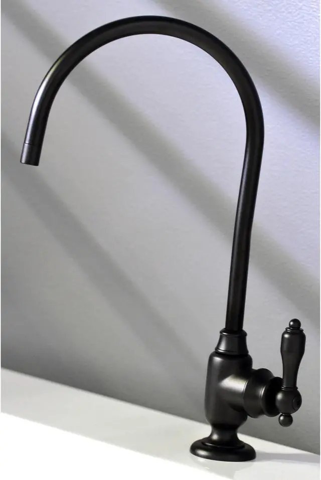 Alt view image 9 of 10 - Kingston Brass KS5190TAL Traditional Tudor Single-Handle Water Filtration Faucet - Matte Black