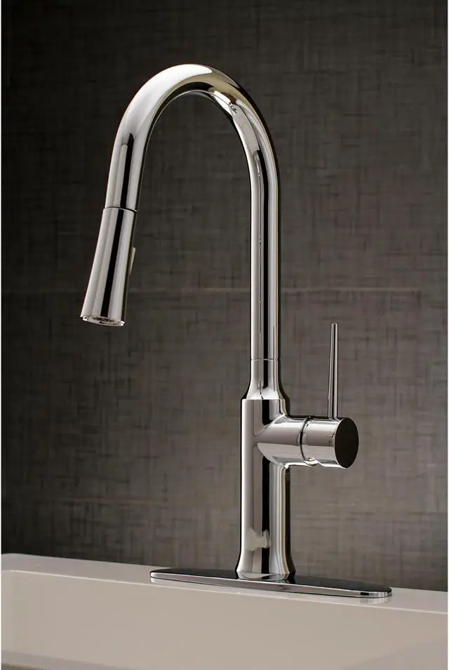 Alt view image 11 of 12 - Gourmetier LS2721NYL Single-Handle Pull-Down Kitchen Faucet, Polished Chrome