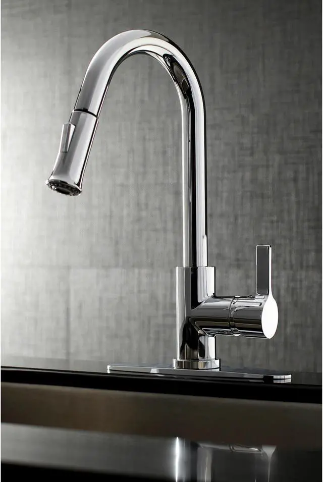 Alt view image 9 of 12 - Gourmetier LS8681CTL Continental Single-Handle Pull-Down Kitchen Faucet, Polished Chrome