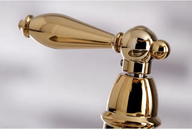 Alt view image 9 of 12 - Kingston Brass KS7272ALBS Kitchen Faucet with Side Sprayer, Polished Brass - 8.3125 x 6.875 x 14.125 in.