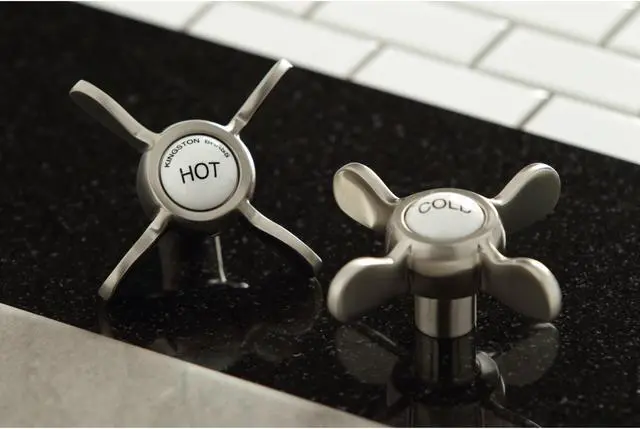 Alt view image 7 of 7 - Kingston Brass KS4468BEX Modern Essex 8 in. Widespread Lavatory Faucet with Brass Pop-Up - Brushed Nickel