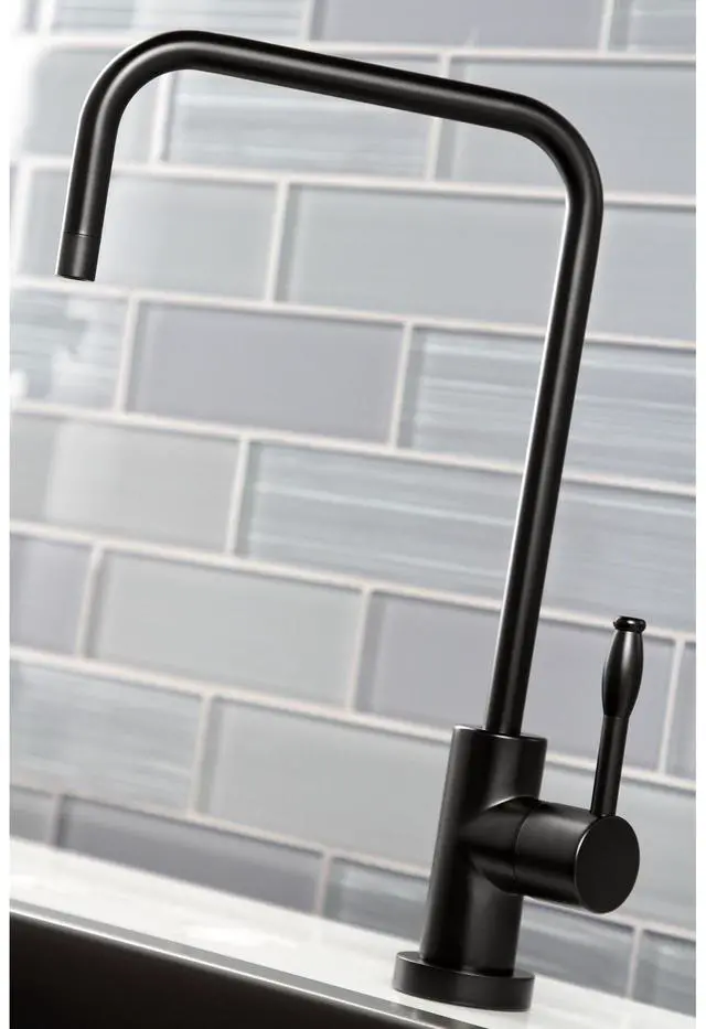 Alt view image 15 of 16 - Kingston Brass KS6190NKL Nustudio Single-Handle Cold Water Filtration Faucet, Matte Black