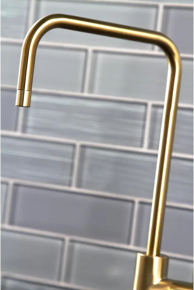 Alt view image 9 of 11 - Kingston Brass KS6197NKL Nustudio Modern Single-Handle Cold Water Filtration Faucet, Brushed Brass