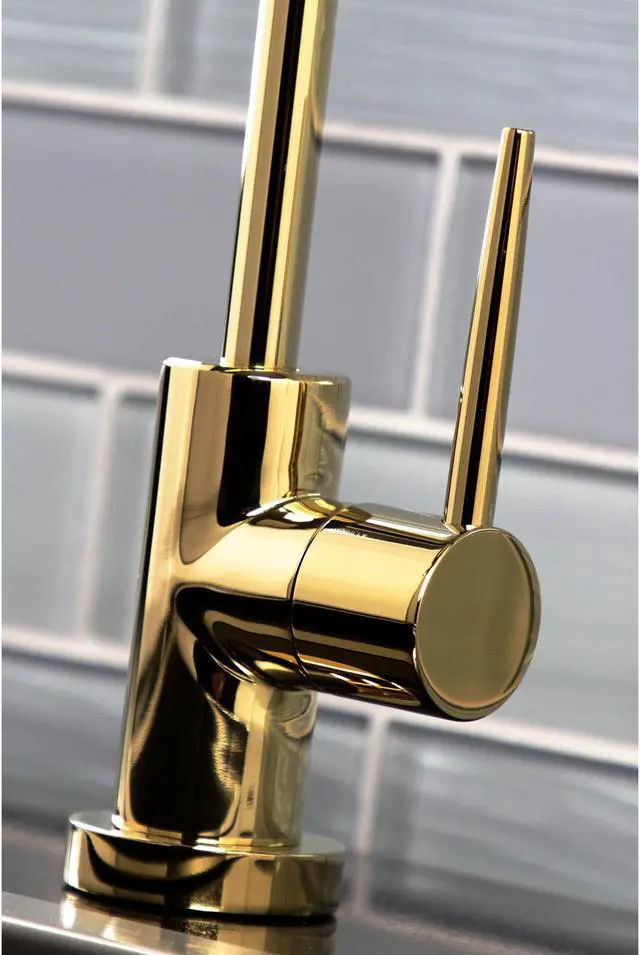 Alt view image 8 of 11 - Kingston Brass KS6192NYL New York Single-Handle Cold Water Filtration Faucet, Polished Brass