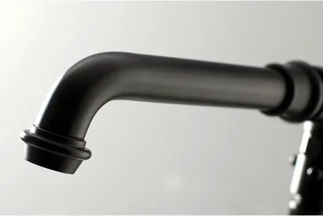 Alt view image 7 of 8 - Kingston Brass KS7030ABL Edenscape Freestanding Roman Tub Filler with Handshower, Matte Black - 41.76 x 14.91 x 7.64 in.