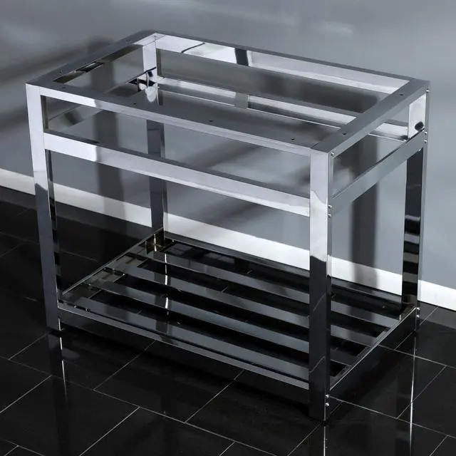 Alt view image 4 of 4 - Fauceture VSP3722A1 37-Inch x 22-Inch Console Sink Base, Polished Chrome