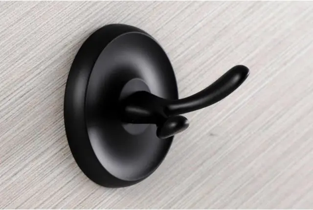 Alt view image 6 of 6 - Kingston Brass BA317MB Classic Robe Hook, Matte Black