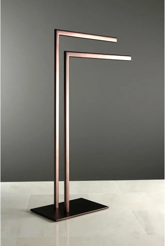 Alt view image 11 of 11 - Kingston Brass SCC3095 Modern Edenscape Pedestal Dual Towel Rack - Oil Rubbed Bronze