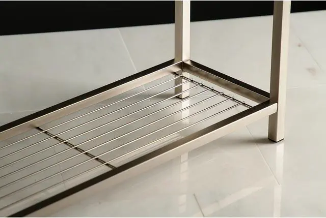 Alt view image 10 of 12 - Kingston Brass SCC8358 Modern Edenscape Freestanding Iron Towel Rack - Brushed Nickel