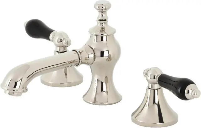 Alt view image 8 of 8 - Kingston Brass KC7066PKL Duchess Widespread Bathroom Faucet with Brass Pop-Up, Polished Nickel