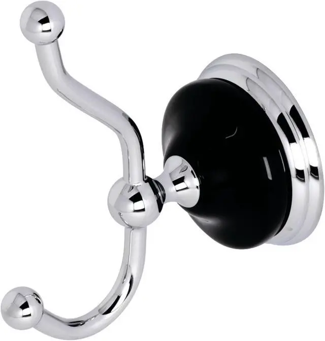 Alt view image 2 of 2 - Kingston Brass BA9117C Water Onyx Robe Hook, Polished Chrome