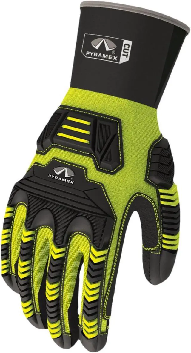 Alt view image 2 of 2 - Pyramex Gl802CRM Ultra Impact Series: Max Duty Cut Resistant Work Gloves Medium