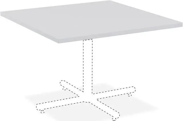 Alt view image 5 of 6 - Lorell Taple Top 42"x42" Light Gray 62587