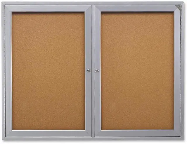 Alt view image 10 of 11 - GHENT PA23648K Enclosed Cork Bulletin Board 36x48", 2 Door