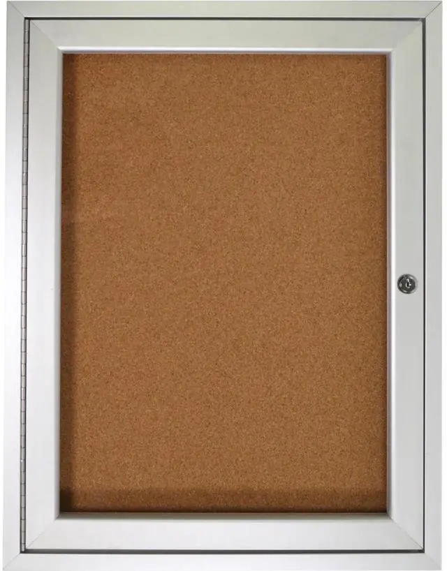 Alt view image 10 of 11 - GHENT PA13624K Enclosed Cork Bulletin Board 36" x 24", 1 Door
